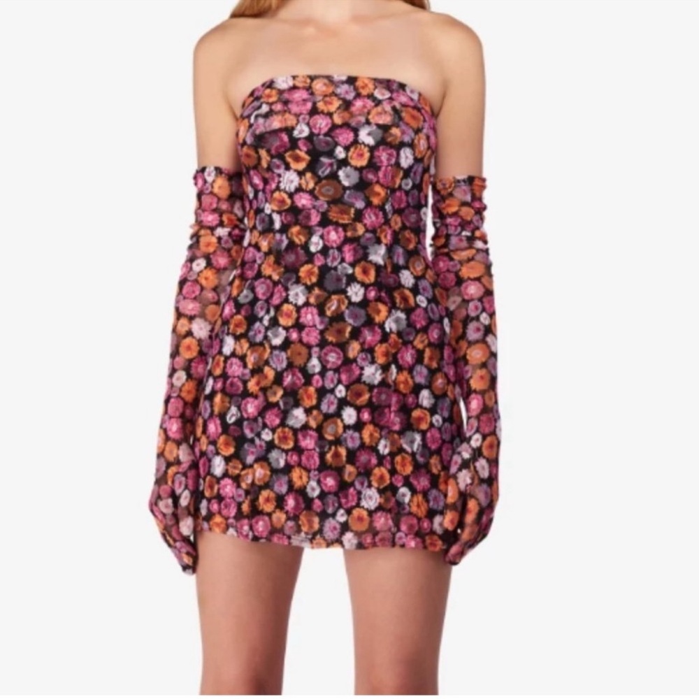 NWOT Miscreants London Revolve brand Floral Dress w Gloves US size 6 UK 10